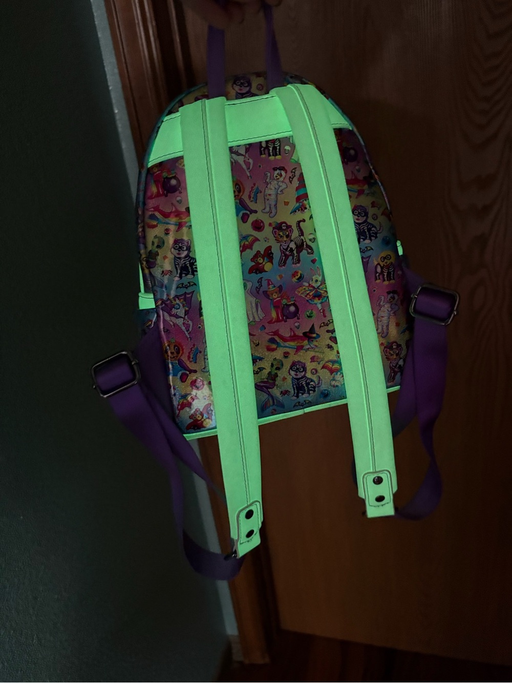 Loungefly x Lisa Frank Halloween Mini Backpack - Glow in the Dark - Picture 9 of 13